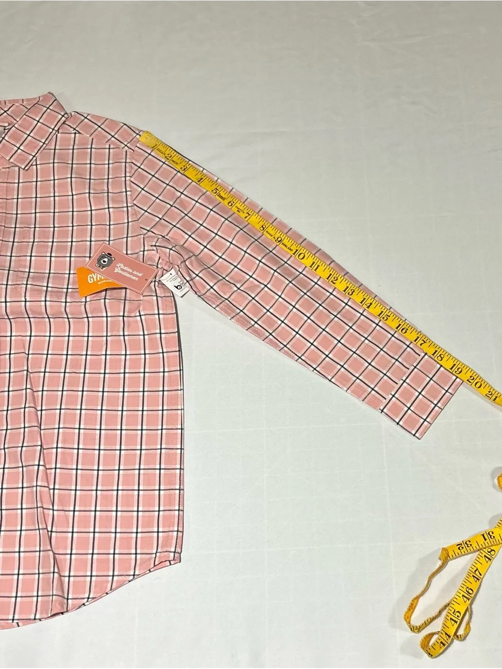 Gymboree Boys Size 10 Pink Plaid Long Sleeve Button Up NWT Ladies & Gentlemen